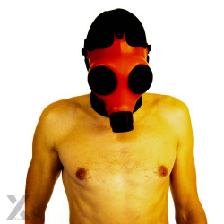 Heavy BAD RED XTRM Rubber Mask