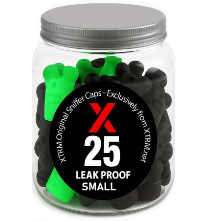 25 x LEAK PROOF SMALL BLACK-GLOW