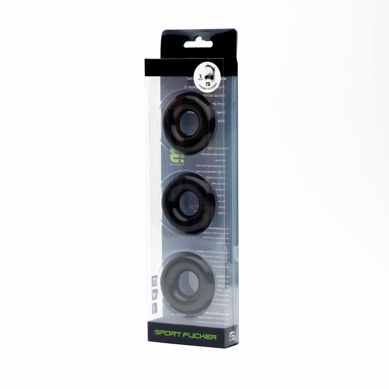Rubber Cockring 3-Pack by Sport Fucker