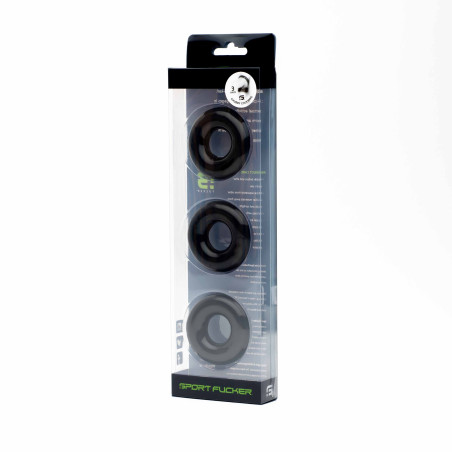 Rubber Cockring 3-Pack by Sport Fucker